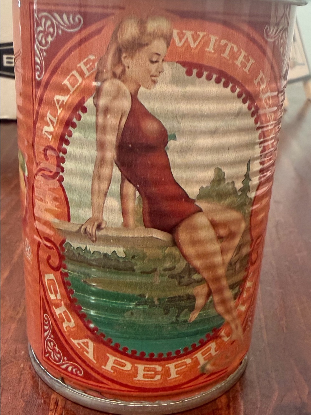 Deep Eddy Ruby Red Vodka Metal Tin Bucket Promotional Advertising Bar Decor